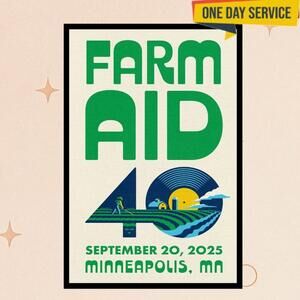 Farm Aid 40 September 20 2025 Minneapolis Concert Poster